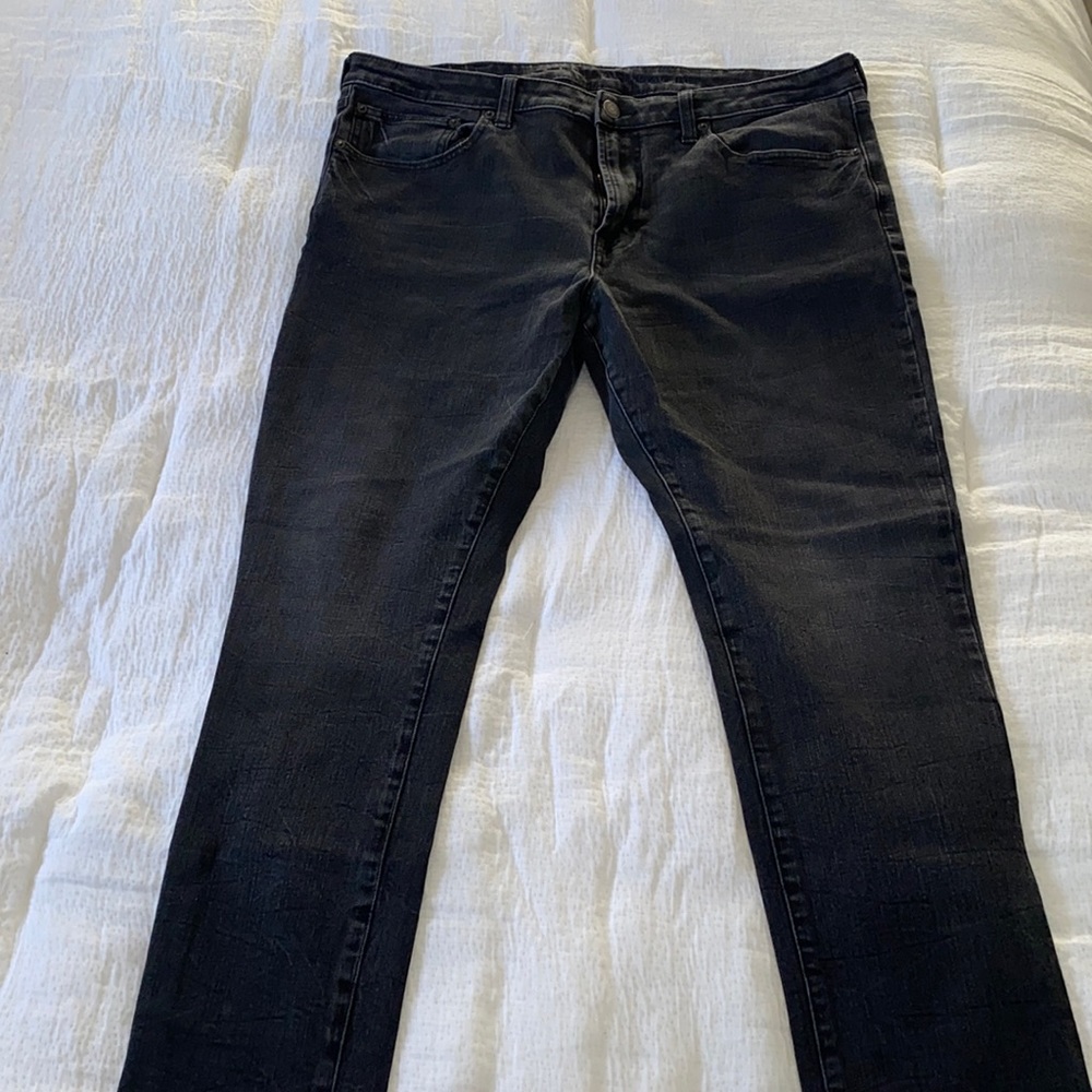 Mens Super Skinny Blackwash Jean